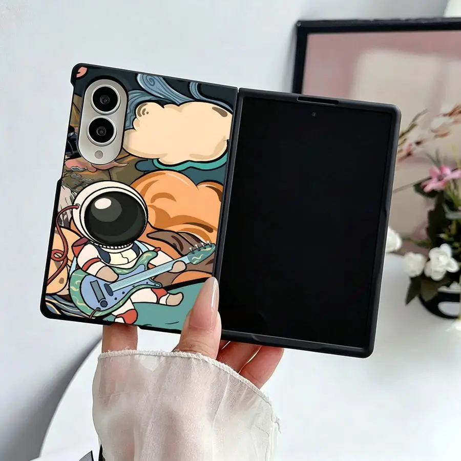 Luxury Phone Cover Case for Samsung Galaxy ZFold8 Z Fold8 Wide ZFold Wide Z Fold 8 Astronaut Playing Guitar