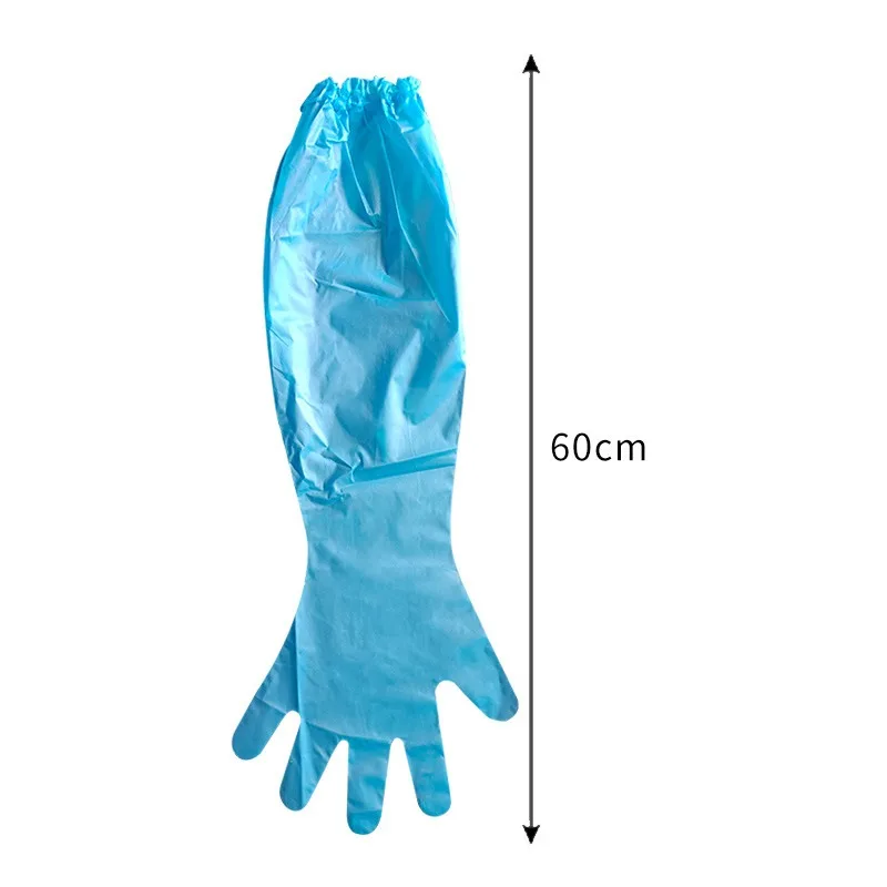 30PCS Disposable Arm Guard Gloves Kitchen Household Cleaning Waterproof Elastic Drawstring Lengthened Long-Arm Gloves