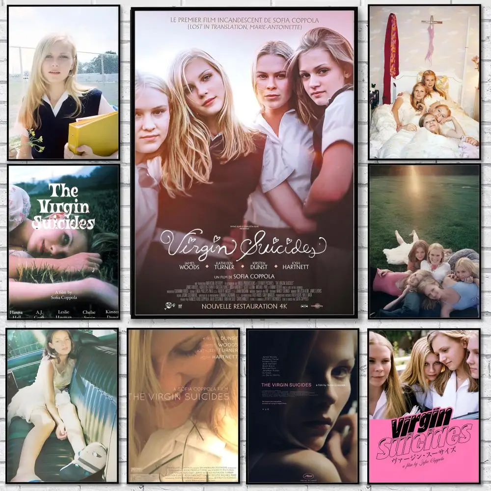 Classic Sofia The Virgin Suicides Film Poster Waterproof HD Wall Sticker Self-Adhesive Art Poster Fade Resistant Home Room Decor
