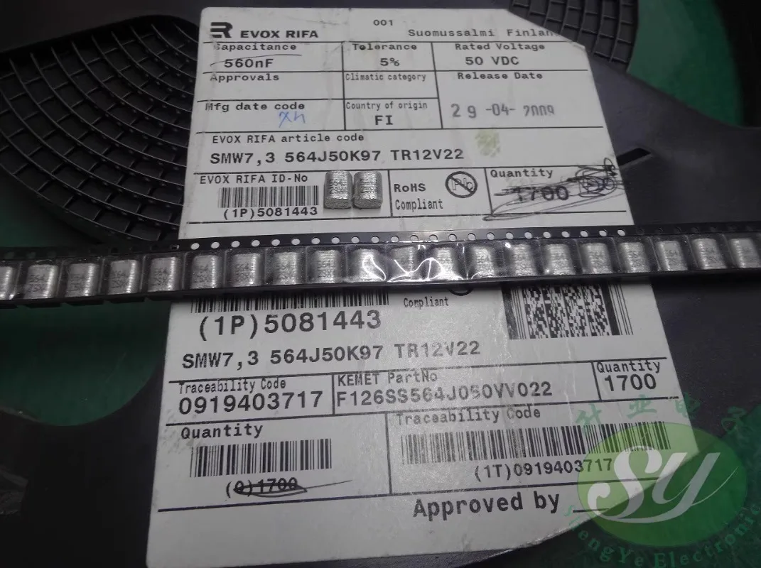 

10PCS SMW7.3 0.56uf/50v 560nf u56 564 New chip film capacitor