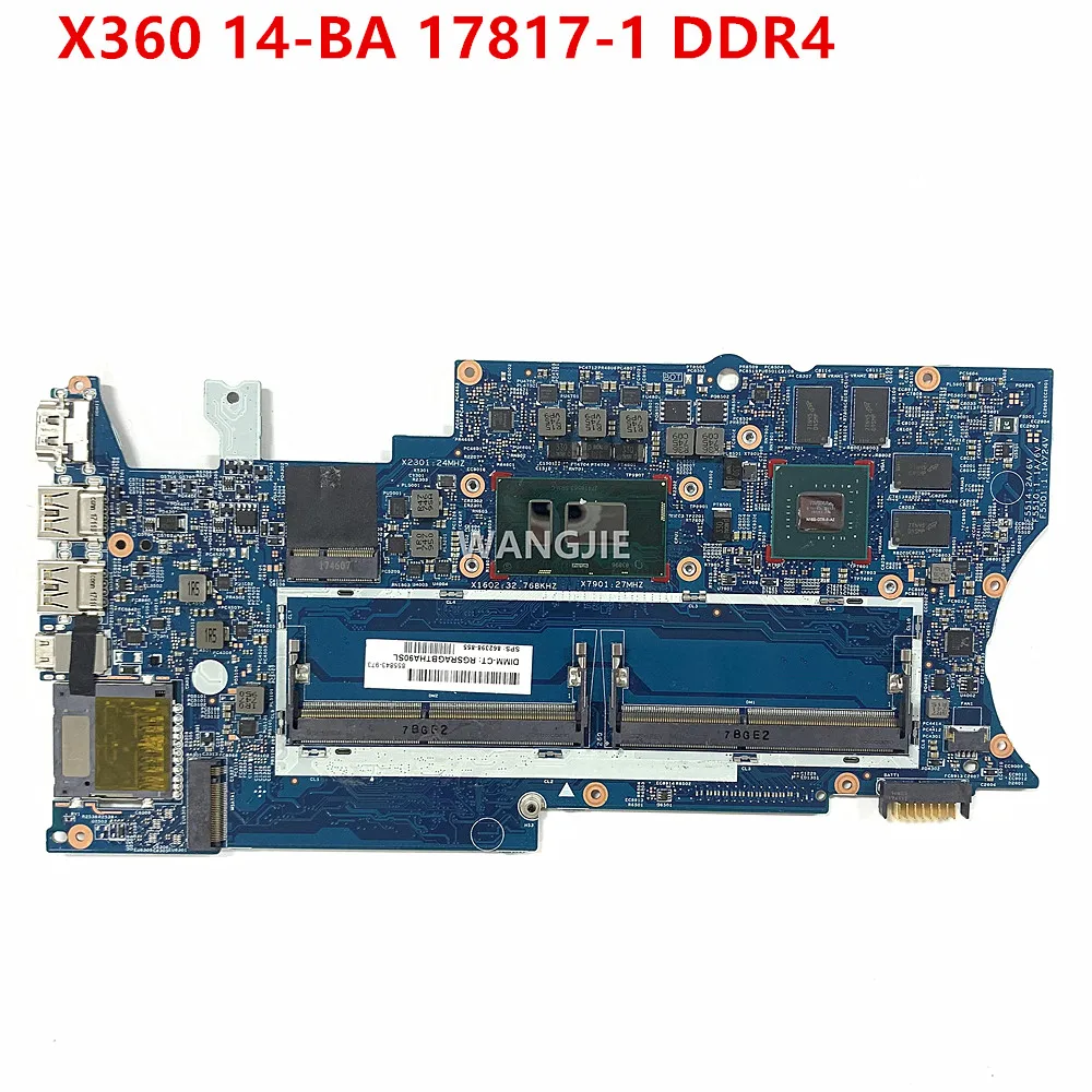 

For HP Pavilion X360 14-BA Laptop Motherboard 17817-1 939382-601 939382-001 SR3LC i7-8550U SR3LA I5-8250U CPU 940MX/4GB