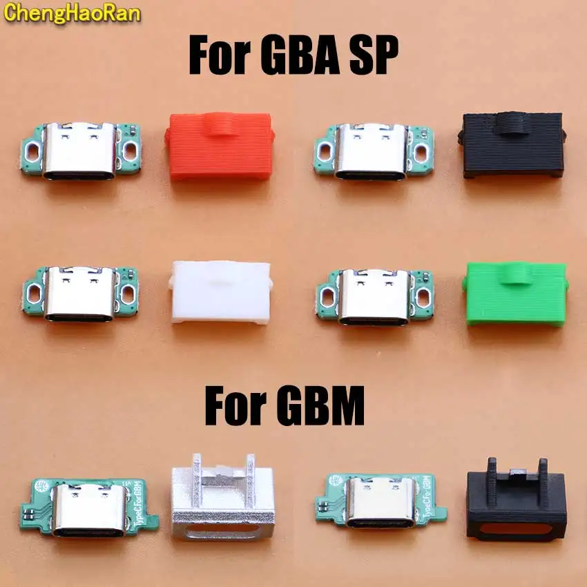 

ChengHaoRan For Gameboy Advance SP USB Type-C Female Socket Connector Full New USB-C Charging Port kits For GBA SP GBM Console