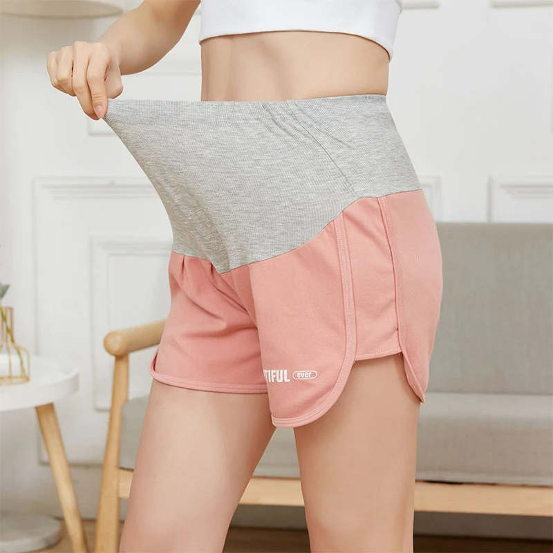 Summer New Thin Cotton Maternity Shorts Adjustable Belly Shorts Clothes for Pregnant Women Casual Pregnancy Sleep Home Wear