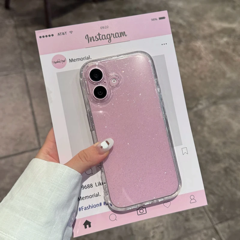 Luxury Glitter Transparent Bling Case For iPhone 11 12 13 14 15 16 Pro Max X XR XS 7 8 Plus Shockproof Soft Bumper Cover image 5