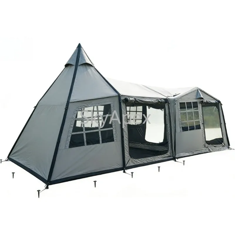 Four  Season  Extended  Type Air Tent with Chimney Hole UV Resistant Durable Construction Outdoor Tent for Outdoor Entertainment