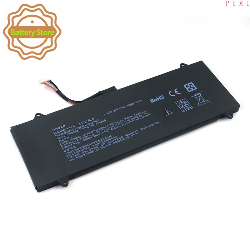 New High-quality UT40-4S2400-S1C1 Laptop Battery for Haier X3 VIT P3400 Series X3-I33217G40532RDUS 14.8V 35.52Wh 2400mAh