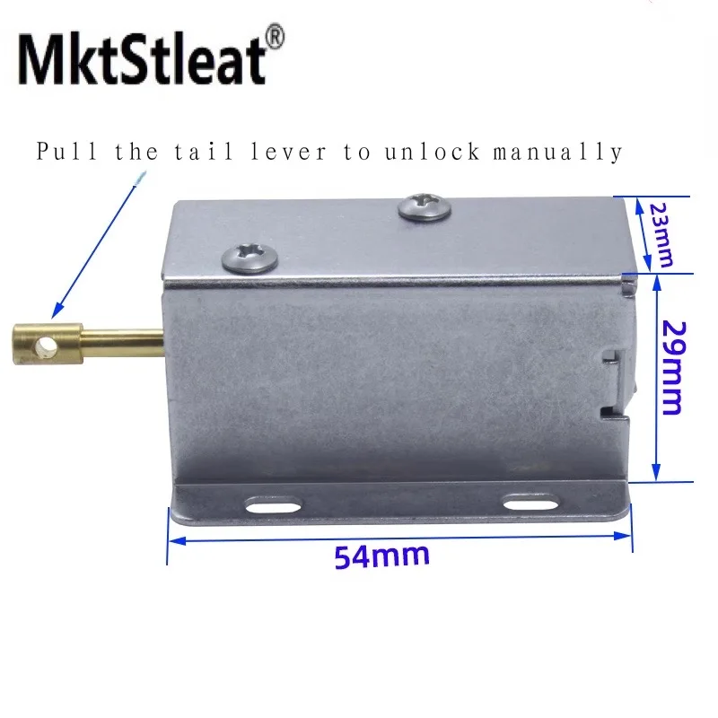 MktStleat LY03 Small Electromagnetic Lock With Tail Can Be Manually Unlocked DC12V24V DC Small Electromagnetic Lock