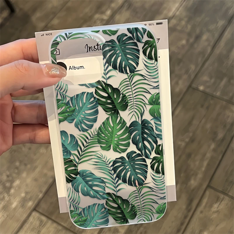 Чехол для телефона Fcicicase Fashion Leaves Pattern для iPhone XS Max X XR 12 Mini SE 2020 11 12 Pro Max 6S 7 8 Plus, силиконовый чехол