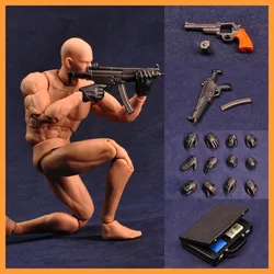 1/12 Scale Soldier Scene Accessories Korean Won Banknote Carrying Case Revolver MP4 Submachine Gun Kit for 6