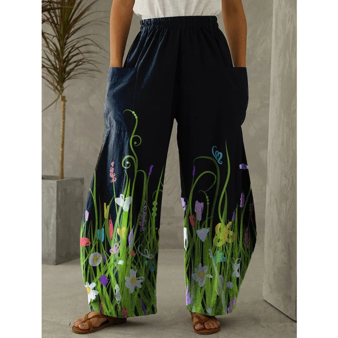 Culotte bouffante pour femme, impression 3D, motif artistique, mode décontractée, version tendance, confortable et pratique, peut être portée toutes saisons