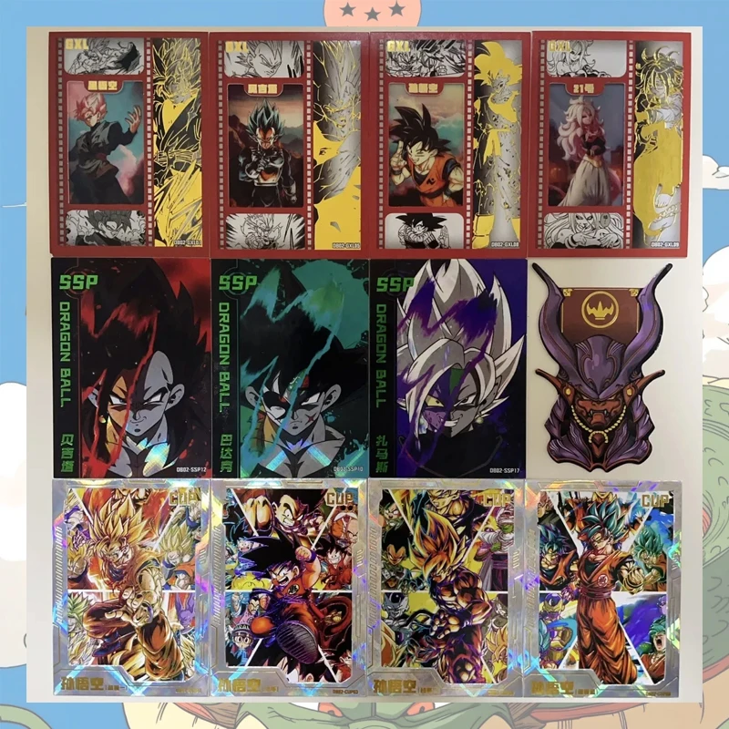 Anime Dragon Ball GXL SSP CUP SLR SP PR JR Cards Son Goku Vegeta Iv Burdock Zamasu Vegetto Beerus Jiren Cell Collectible Cards