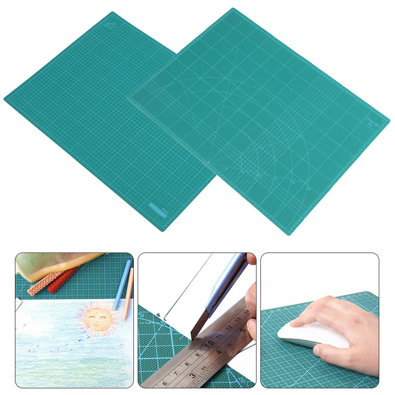 A2  5 Ply PVC Cutting Mat Cut Pad Board Self Healing Handmade DIY Carving Tool Green Self Healing Cutting Board