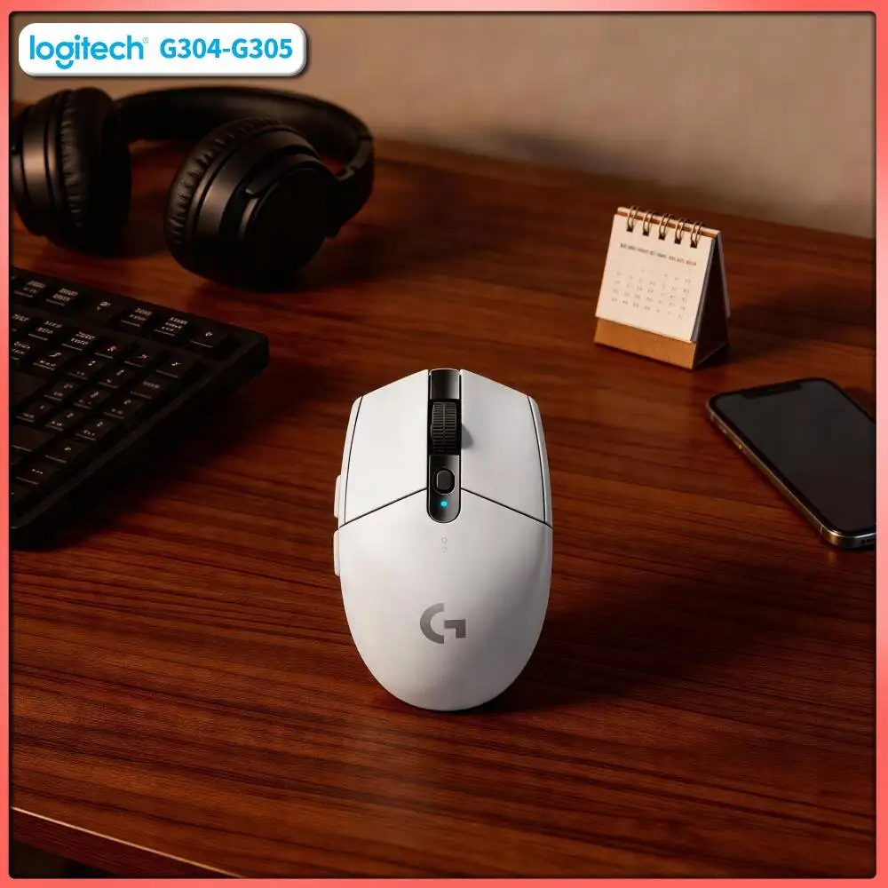 G305 Gaming Mouse, 12000 DPI HERO Precision, 6 Custom Buttons, 250h Battery, Logitech LIGHTSPEED, PC Mac Gaming Accessory