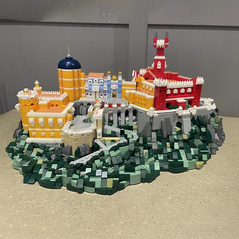 3780 pezzi MOC Palacio da Pena, Sintra, Portogallo Architettura Blocchi di costruzione Bambini creativi STELO Costruzione di plastica
