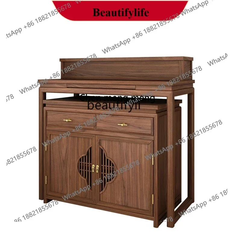 

z183 New Chinese Style Altar Incense Burner Table Solid Wood Buddha Cabinet Altar Buddha Shrine Buddha Table Altar