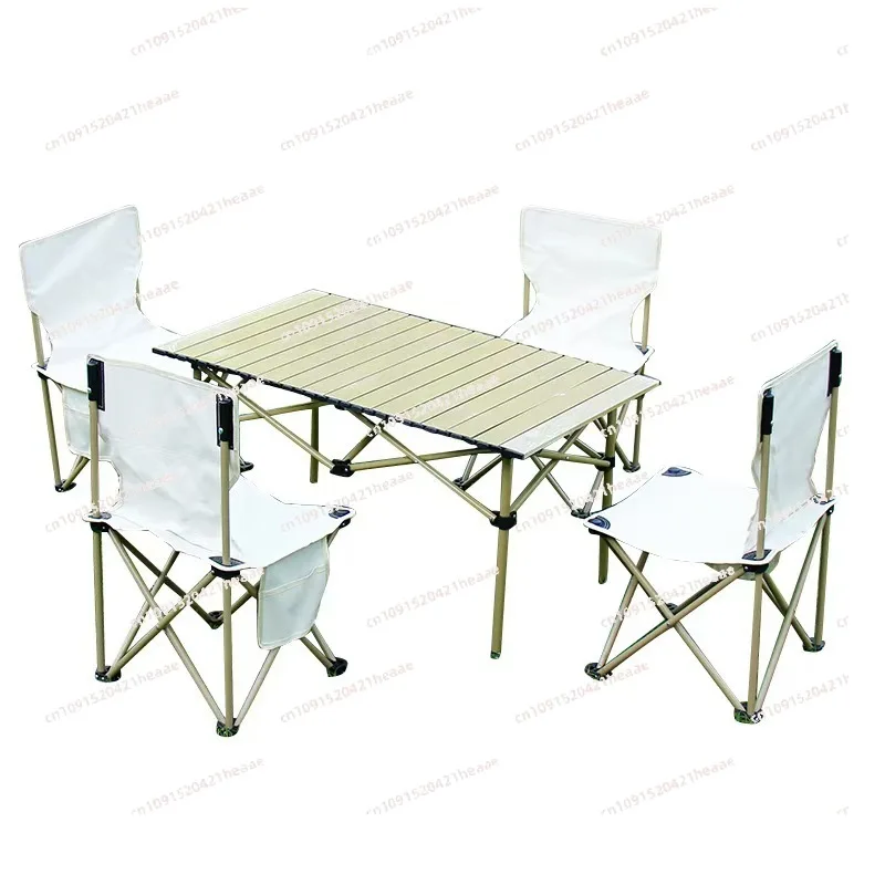 

Подходит для многофункциональных уличных складных столов и стульев, набор из пяти предметов, портативный походный стол и стулья, набор из семи предметов.