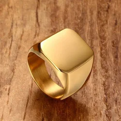 Simple Design, Creative Trend, Niche Black Square Men's Ring, Luxury Fashion Party Ring, Men's Popular Accessories