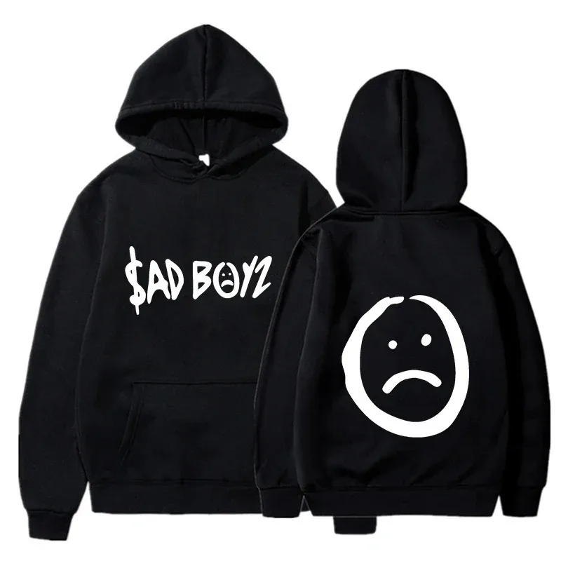 سترة بقلنسوة للرجال من Junior H Sad Boyz World Tour Merch، سترة هيب هوب عصرية كاجوال بقلنسوة