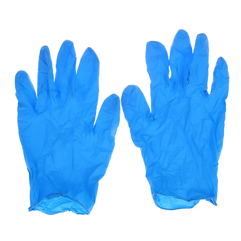 1 par de guantes desechables de nitrilo, limpieza del hogar, industria del coche, jardinería, cuidado de mascotas, cocina, trabajo, guantes para teñir el cabello, herramientas