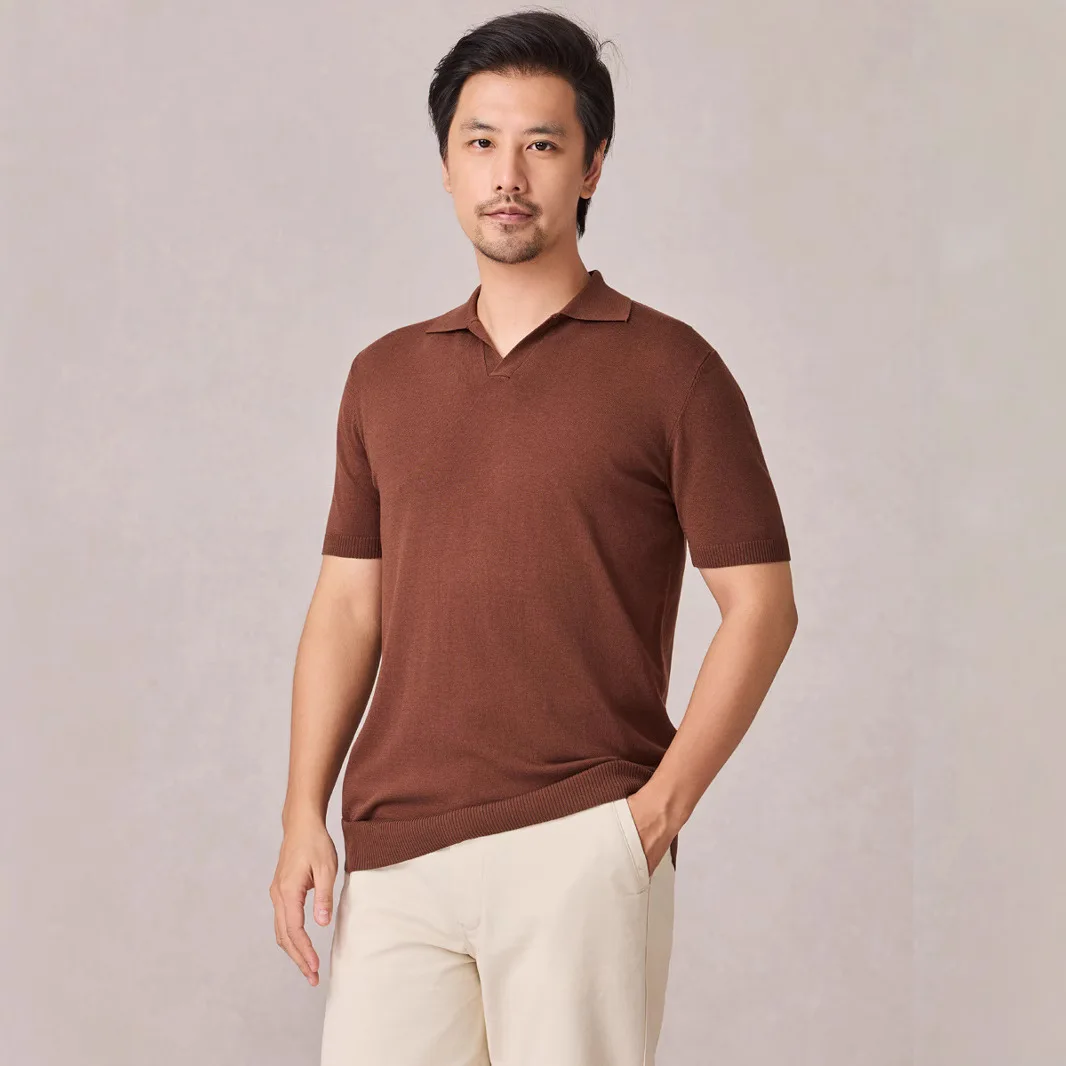2026 Arrival Men's Polo Shirt Summer Solid Color Lapel Moisture Wicking Soft Comfortable Casual Simple Fashion Business Casual