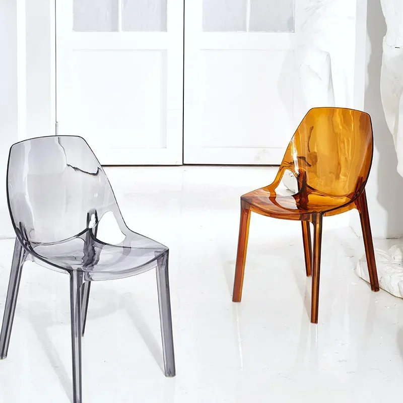 

Acrylic Transparent Chair Plastic Stool Crystal Stool Devil Ghost Chair Nordic Dining Chair Makeup