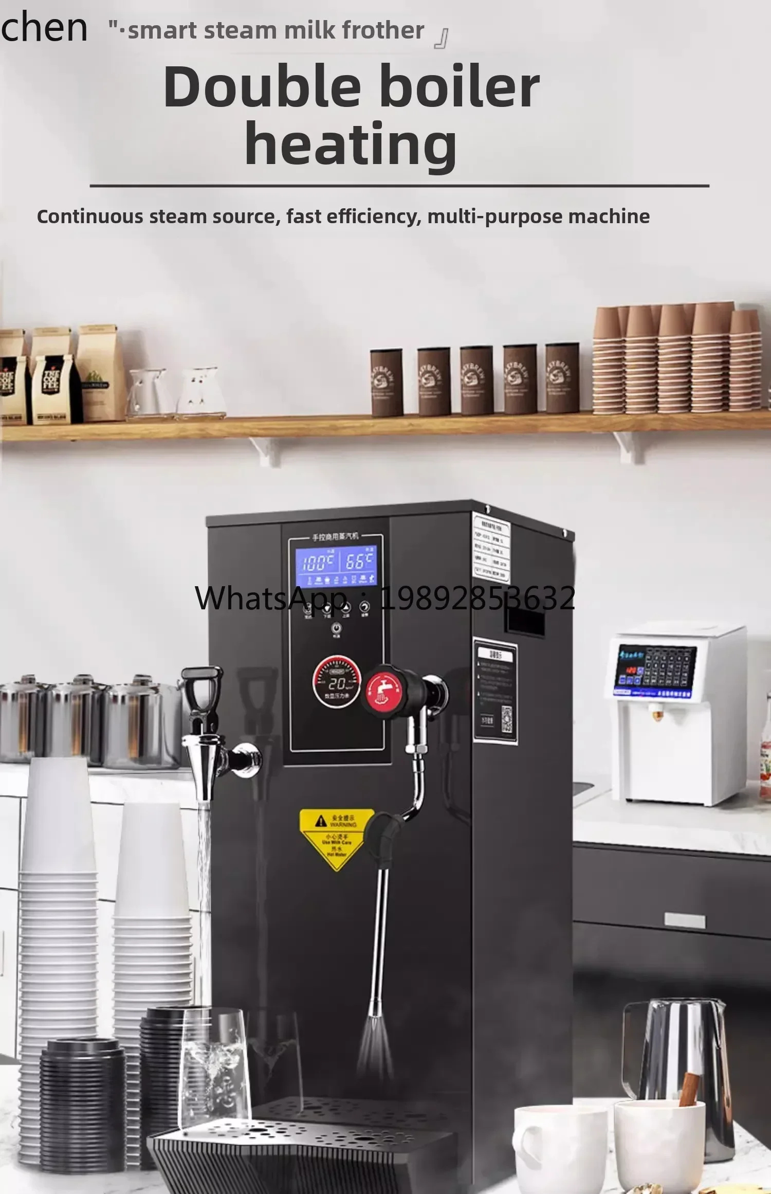 cc29 steam boiling machine milk foam machine water boiler Coffee milk tea shop Intelligent heating constant  steam engine