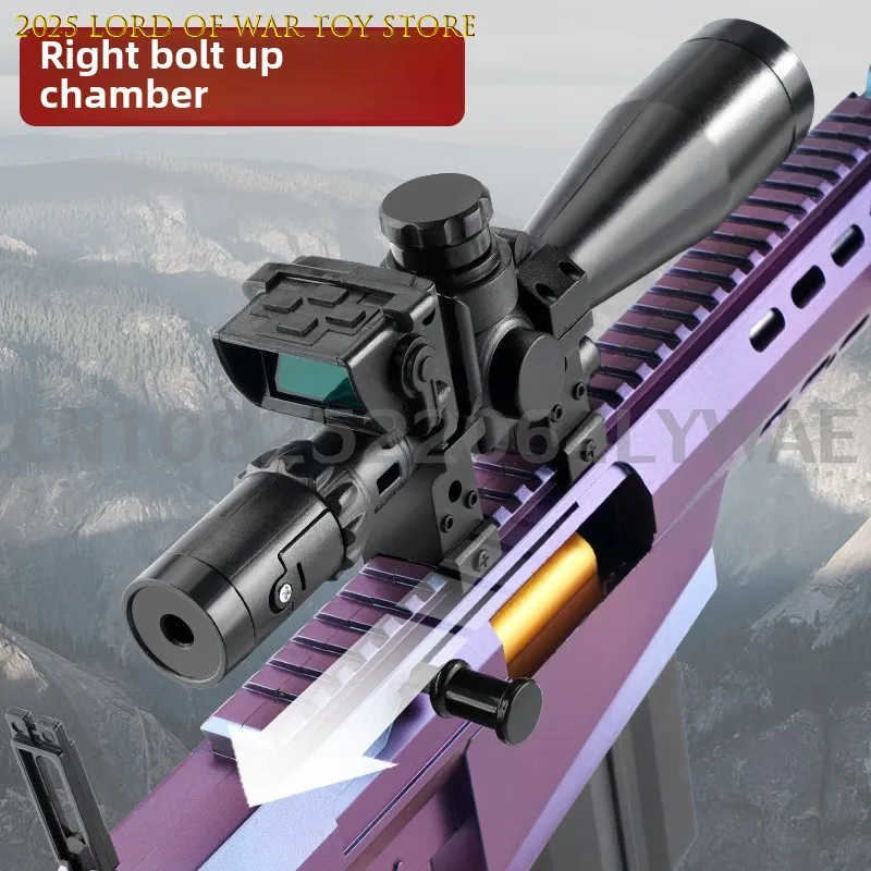 Karabin snajperski Barrett Pistolet zabawkowy Realistyczny pistolet na miękkie pociski Duży ręczny blaster Airsoft Broń Dorośli Chłopcy Gry na świeżym powietrzu CS Walki
