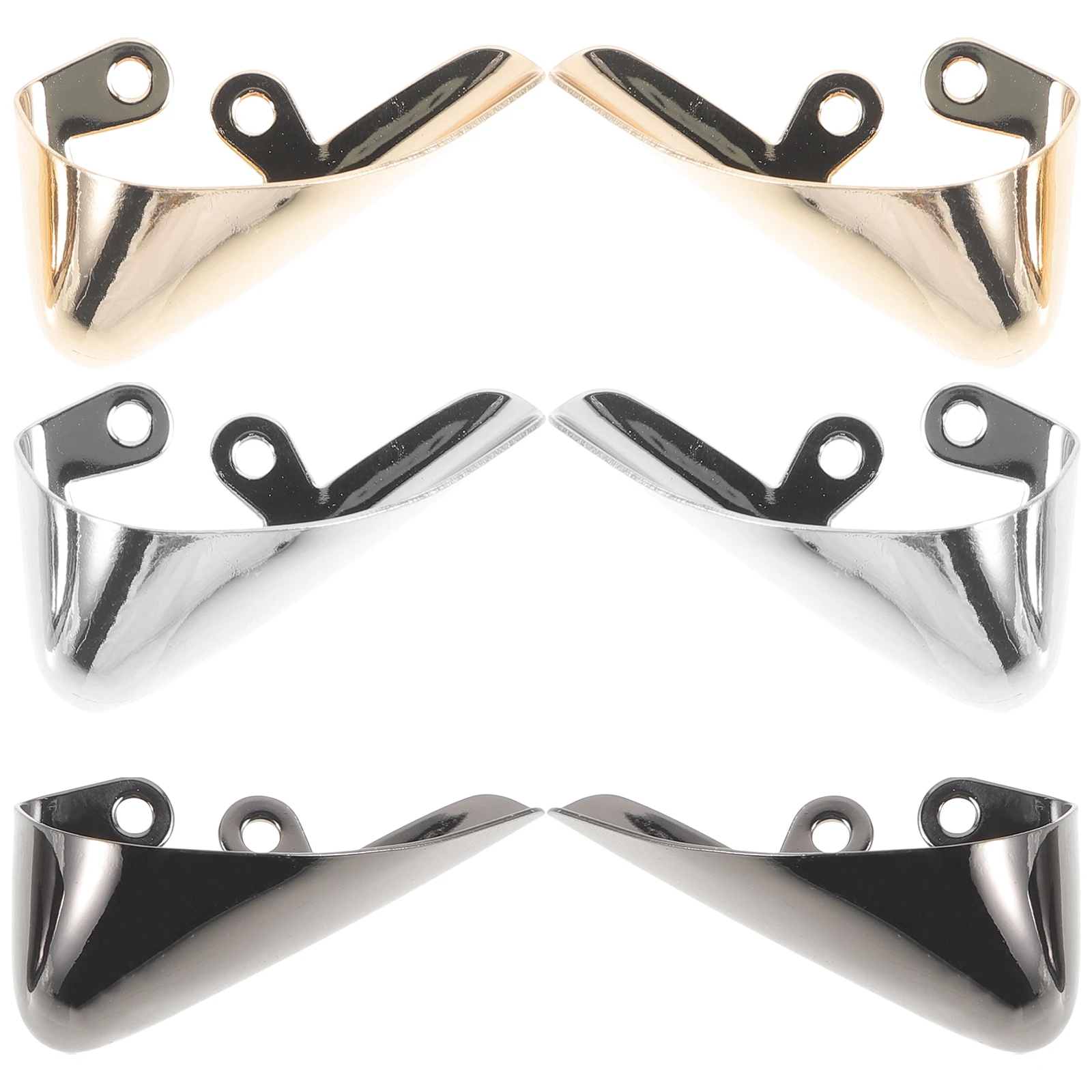 

3 Pairs Shoes Metal Tip Protector Heel Caps for Cover up Pointed Protectors Iron Protective Circle Shape