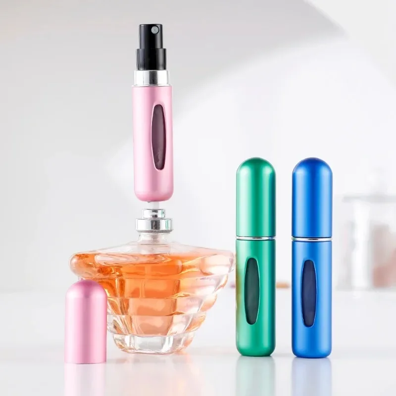 Portable Refillable Perfume Atomizer, Mini Aluminum Travel Fragrance Sample Storage Bottle view 4