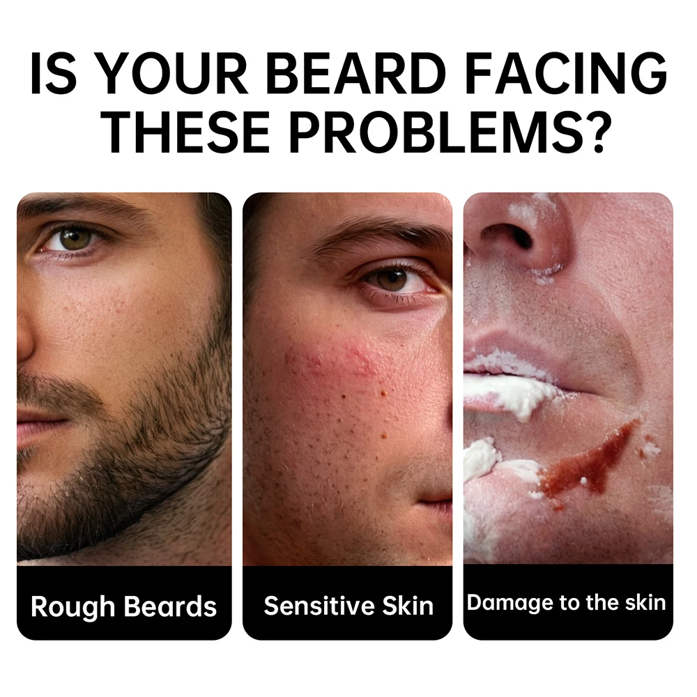 كريم حلاقة بالنعناع 60 جرام مع فرشاة ينعم اللحية للحلاقة المريحة ويغذي ويحمي صابون الحلاقة للبشرة #4