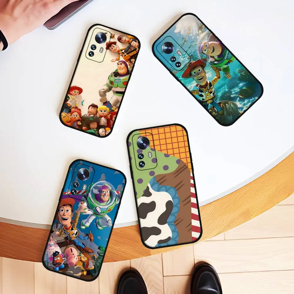 

Cute T-Toy Story-S Phone Case For Xiaomi 11 12 Redmi Note 11 5G 8T 9A 9 10T Note 8 9 12SUltra Shockproof, Slim, Black,Case