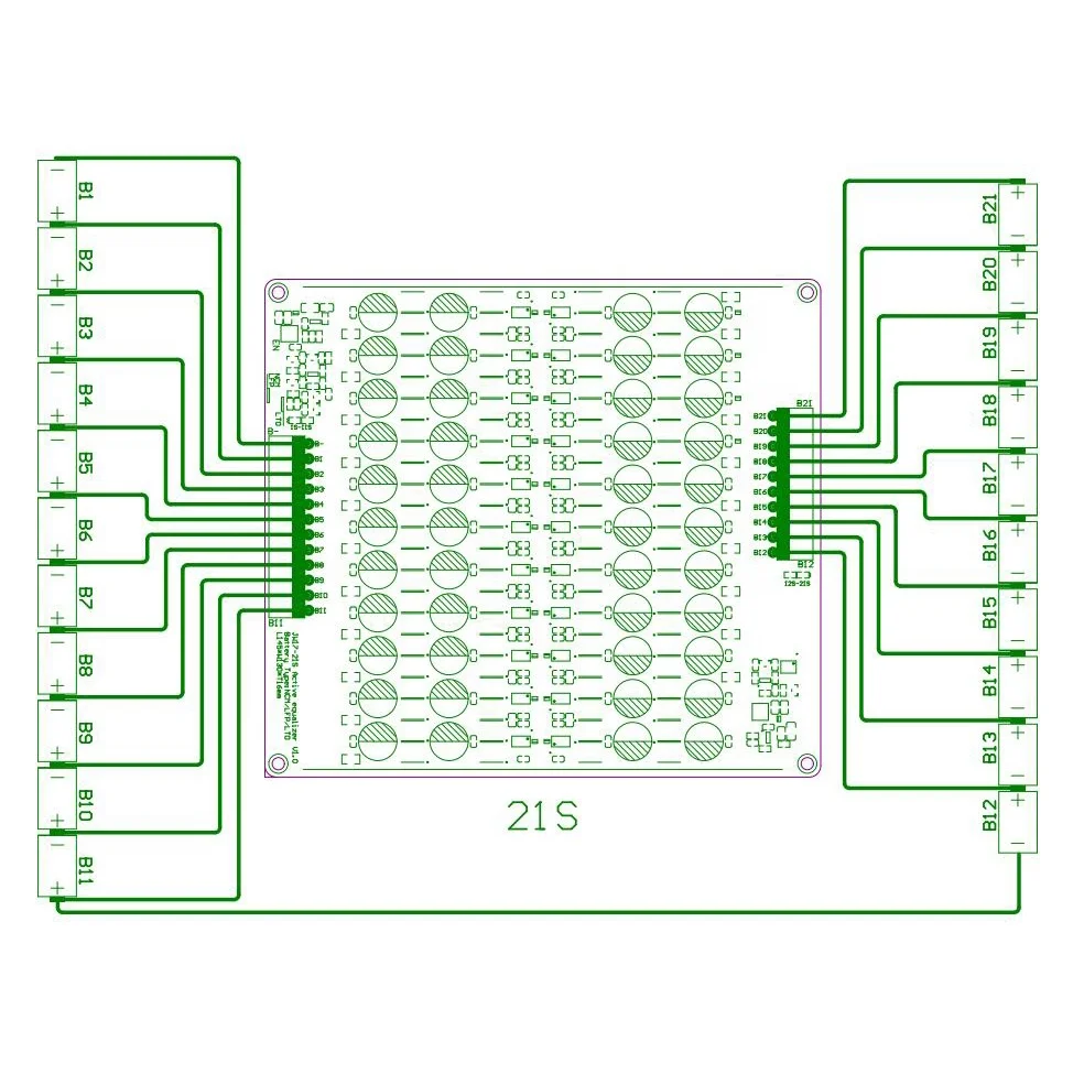 Active Balancer 5A Capacitor Battery Equalizer 3S-21S for LiFePO4 Li-ion LTO Smart Capacitor Energy Transfer Balancing Module image 4
