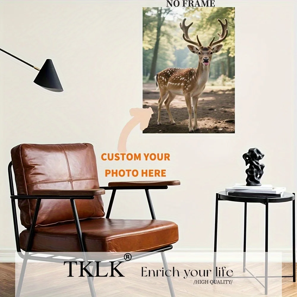 1-delige op maat gemaakte frameloze canvas-muurkunstdruk, gepersonaliseerd met uw foto's en herinneringen, een ideaal cadeau voor vrienden en familie