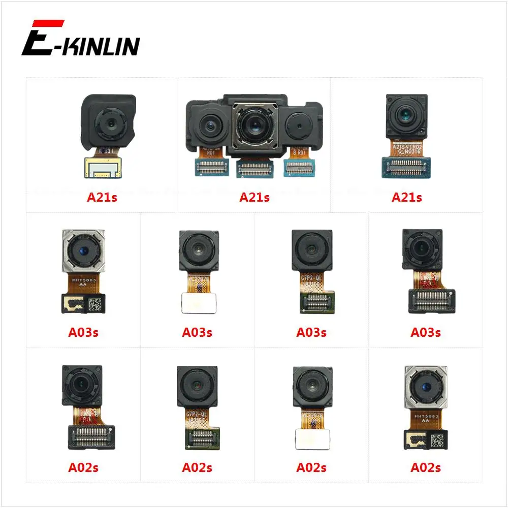 Back Telephoto Ultrawide Depth Macro Front Facing Selfie Main Camera For Samsung Galaxy A02s A03s A21s A025 A037 A217 Flex Cable