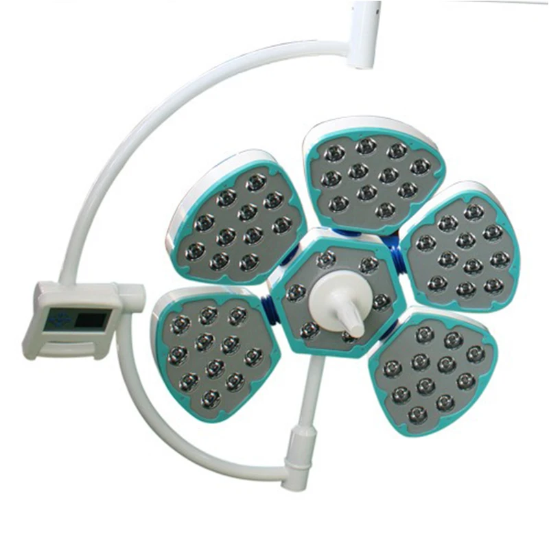Electric LED 5-Flap Shadowless Surgical Lamp Operating Room Furniture with Plastic Construction Medical Equipment Lighting