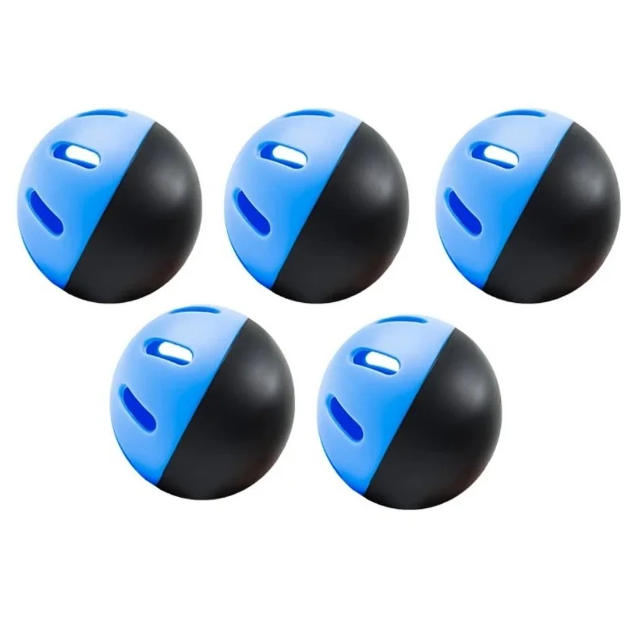 

5PCS Plastic 74MM Baseball Practice Balls Hollow Hole Lightweight Airflow Balls Auxiliary EVA Softballs Indoor