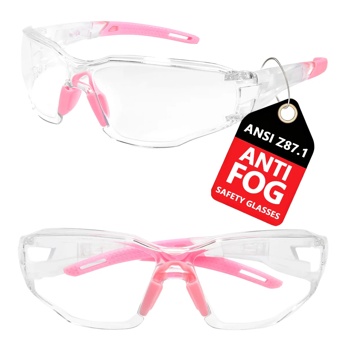 Verstellbare Rahmen, Antibeschlagbrille, Schutzbrille für Männer und Frauen, klare Linse, Blaulichtblockierung, Augenschutz, HM12
