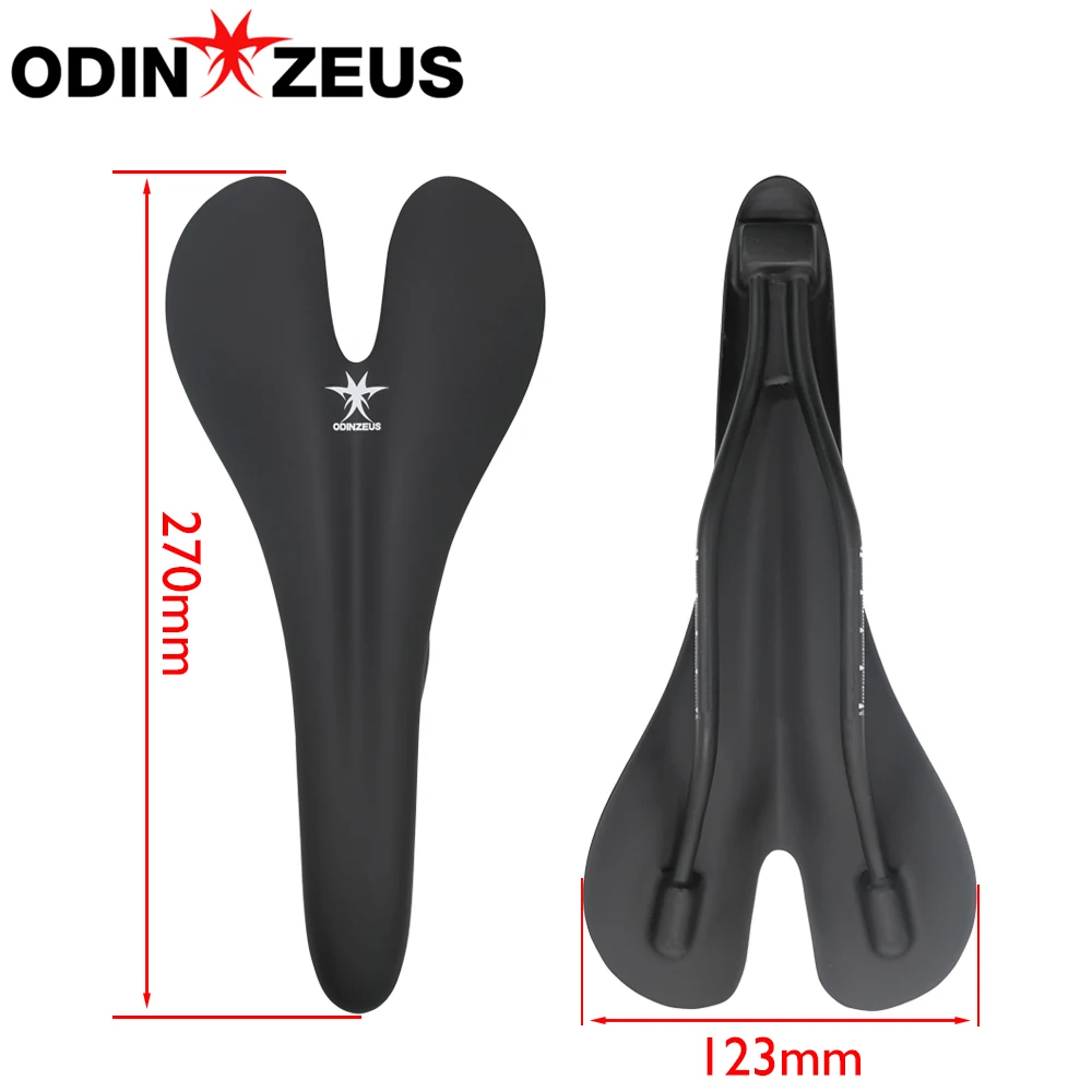 

ODINZEOS-Lightweight 96.3g carbon fiber T1000 saddle,suitable for road/MTB, black paint matte 270*123mm, guide rail 7*9mm Saddle