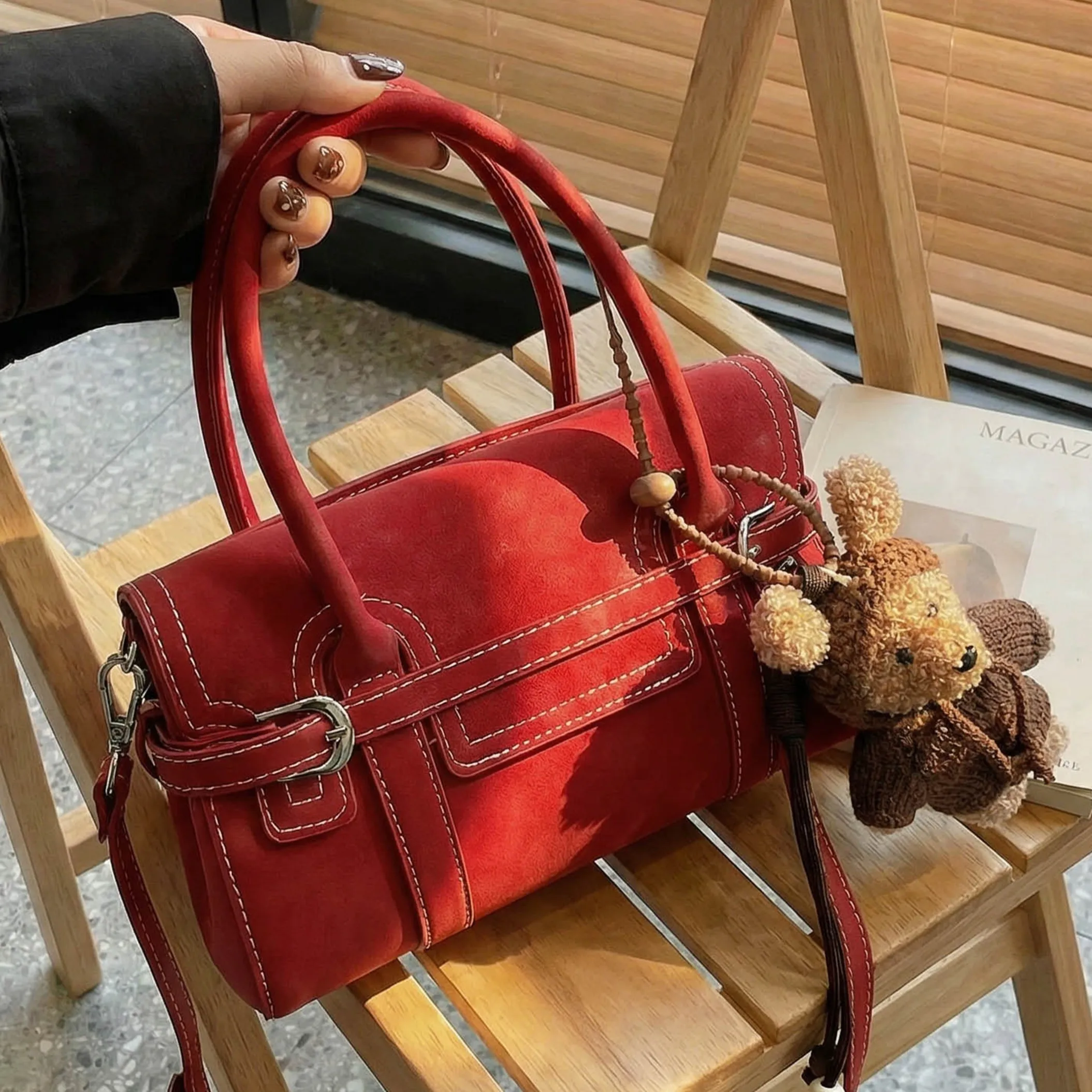 

Ретро-сумка женская 2026: Модная вместительная женская сумка через плечо, классическая сумка-сэтчел, кроссбоди, сумка-багет, кошелек