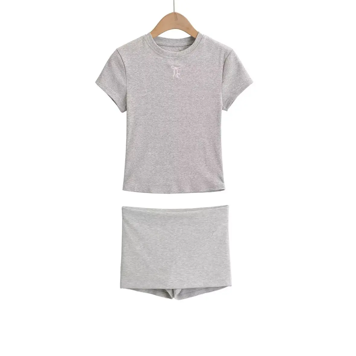 Sommer Ort Hosen Damen Niedrige Taille Gestickte Slim Fit Elastische Bot Rock Hosen Street Sle Reine Farbe Andere Material