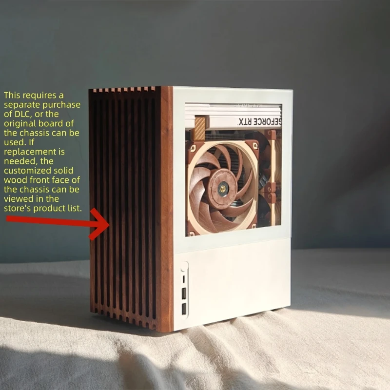 حافظة Itx صغيرة من سبائك الألومنيوم برج Cnc تبريد الهواء شبكة محمولة Sfx مكتب الألعاب سطح المكتب الإدراج المباشر حافظة شفافة جانبية