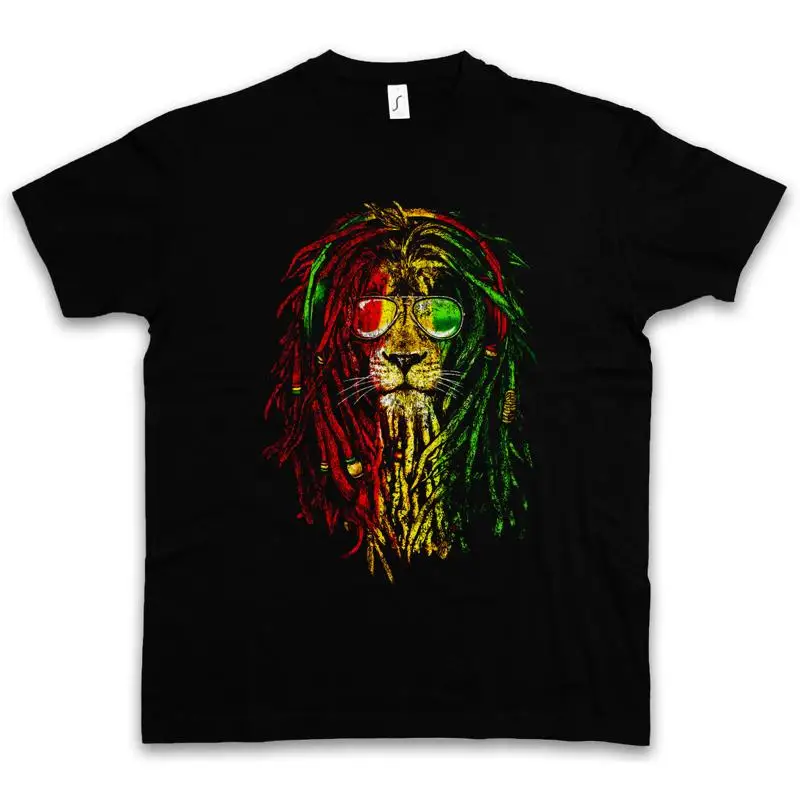 RASTAFARI LION I T-SHIRT Bob Reggae Music Marley Jamaica Wailers Haile Selassie