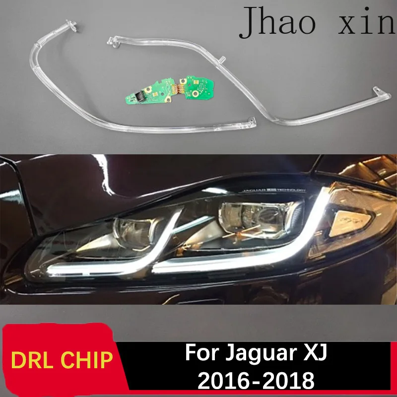 Car Headlight DRL CHIP Guide Strip Ballast Module Suitable for Jaguar XJ 2016-2018 White Light Angel Eye Circuit Board Lamp Tube