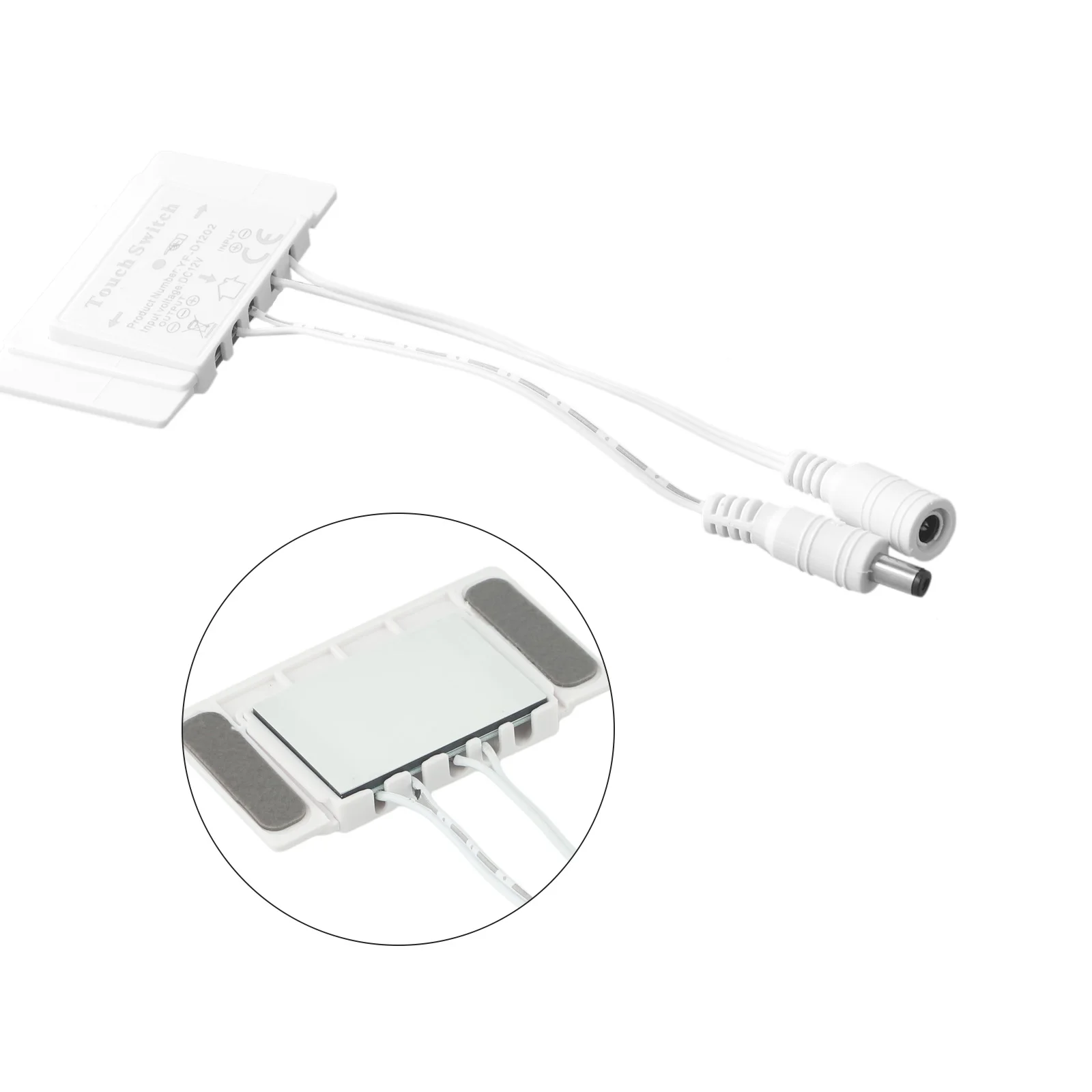 12V 5A Touch Sensor Switch for LED Mirror Light Control with Dimming Function Supporting Single and Dual Color Strips
