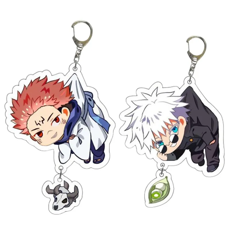 Anime Jujutsu Kaisen Gojo Satoru Fushiguro Megumi Itadori Yuji Acrylic Figure Model Key Chain Pendant Toy Gift Accessories