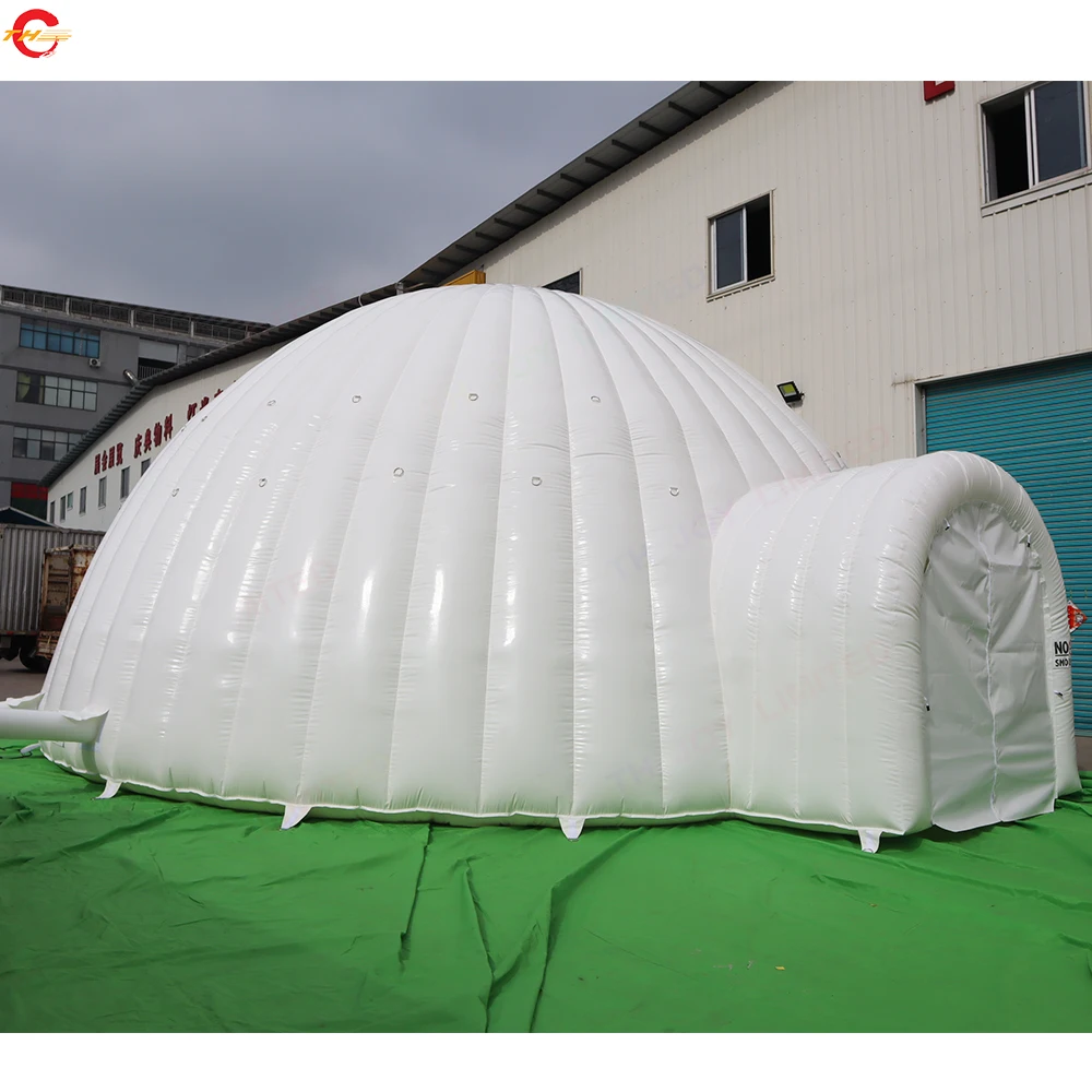 Spedizione gratuita 5m di diametro commerciale gonfiabile tenda a cupola in PVC tende da prato curve in vendita