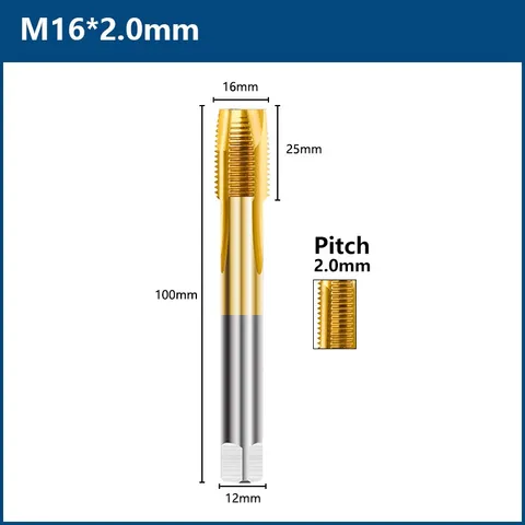 Метчики XCAN HSS с титановым покрытием M2-M12 для резьбы