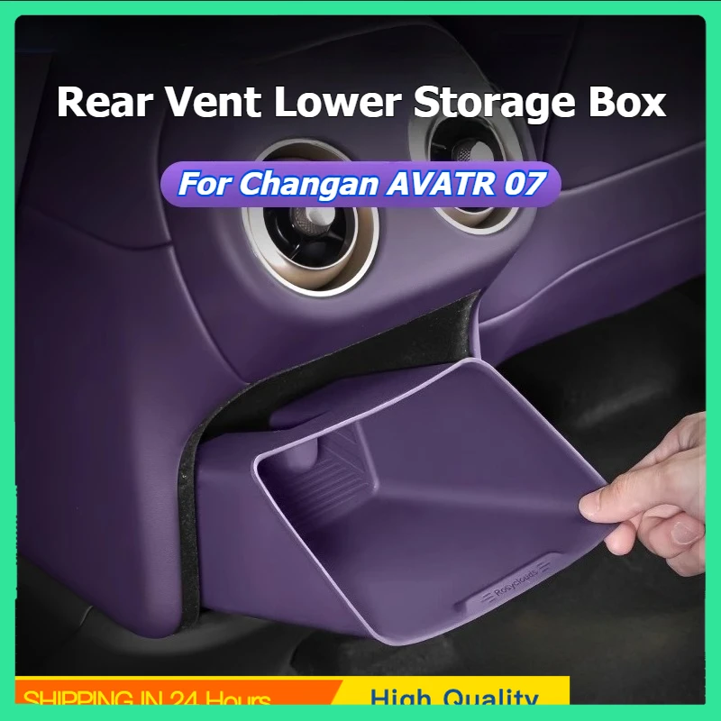 Car For Changan AVATR 07 Rear Discharge Trend Storage Box Silicone Protective Pad Trash Can Organizer Case Interior Car Accessor