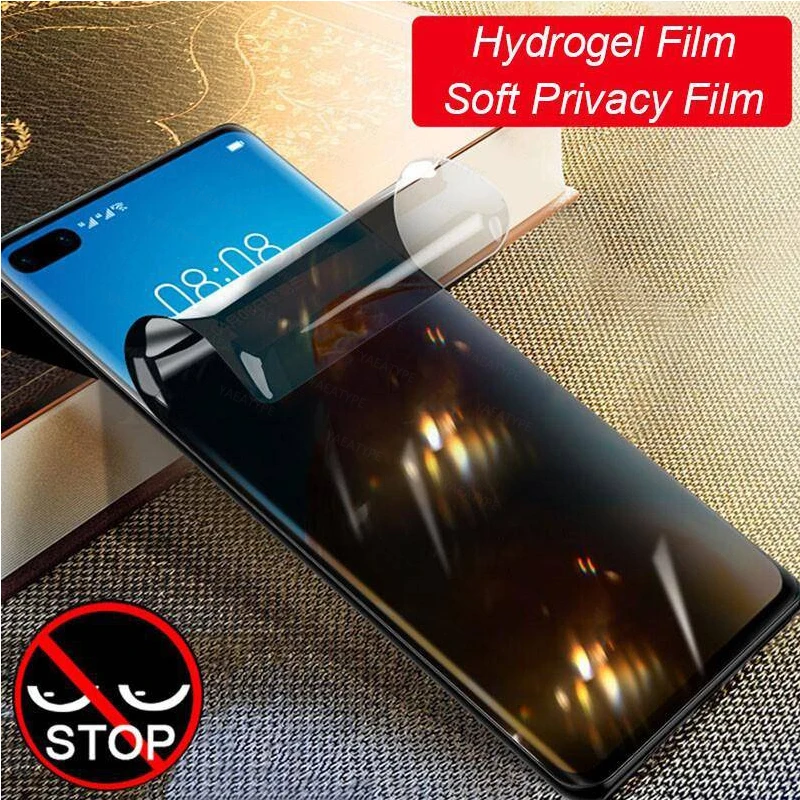 Privacy Screen Protector For Huawei Nova 8 7 6 7i 5T Y8p Y7p Y6p 2019 SE 5G Hydrogel Film Huawei For Y9a Y7a Y9S Y8S Y6S