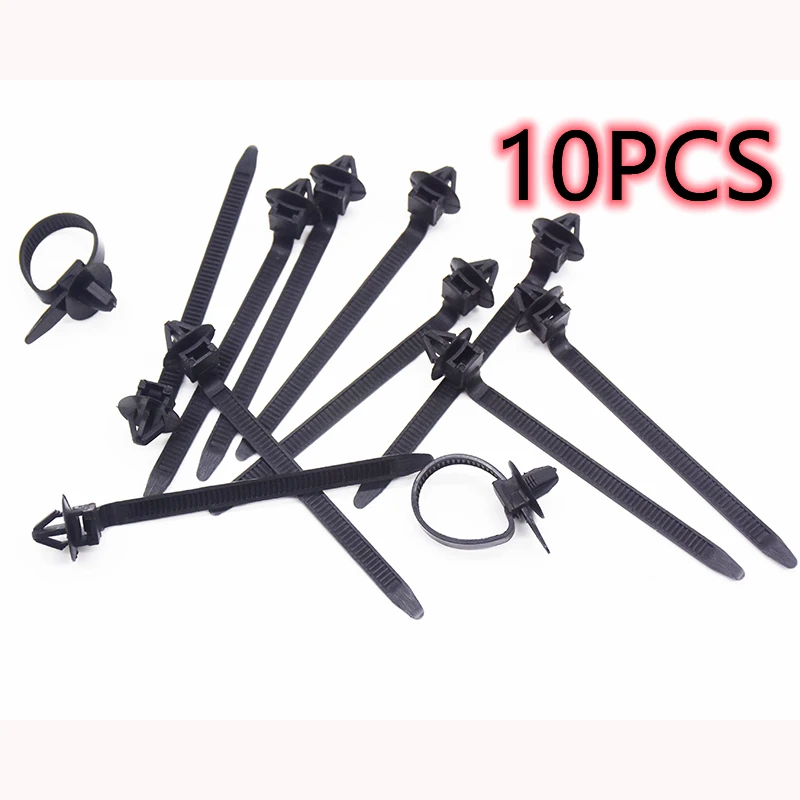 

10Pcs Car Nylon Tie Wrap Cable Fastening Clips for infiniti m35 hyundai i30 vw golf 5 nissan qashqai j11 bmw e53 f30 audi a4 b7